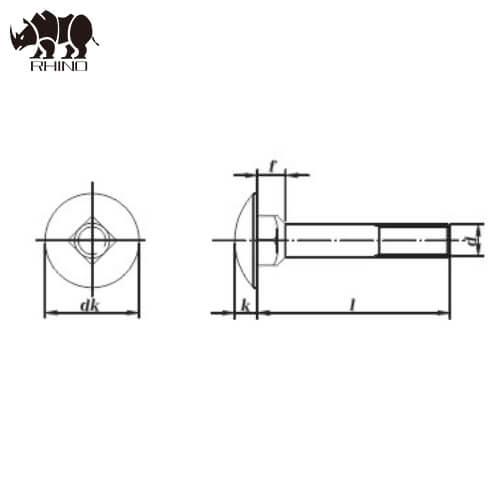 Mushroom Head Square Neck Carriage Bolt