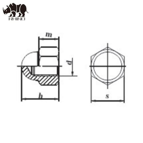 Hex Domed Cap Nut DIN1587