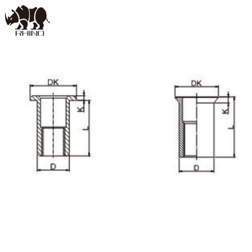 Flat Head Blind Hole Rivet Nut