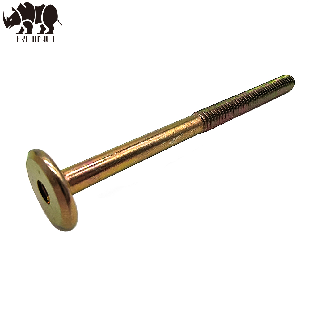 Yellow Zinc Flat Head Socket Hex Furniture Screw
