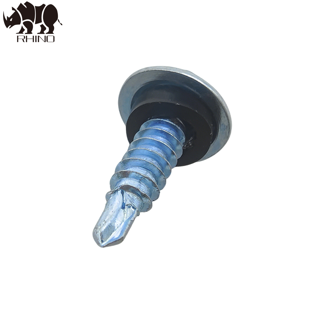 Large Flanged Self Drilling Screw With Washer PT2 Drillling Point 