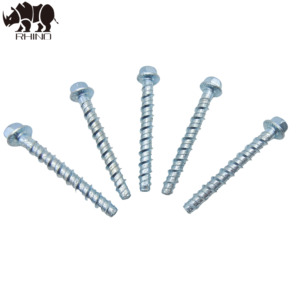Zinc-Plated Flange Head Wood Thread Concrete Screw Bolt