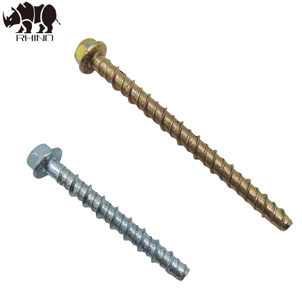 Zinc-Plated Flange Head Wood Thread Concrete Screw Bolt