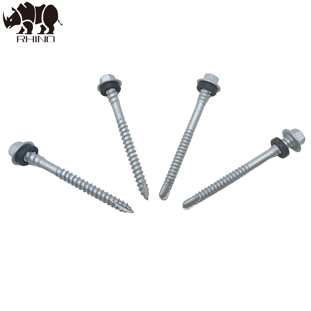 Mechanical Galvanizing Hex Flanged Head Double Thread Self Drilling Screw