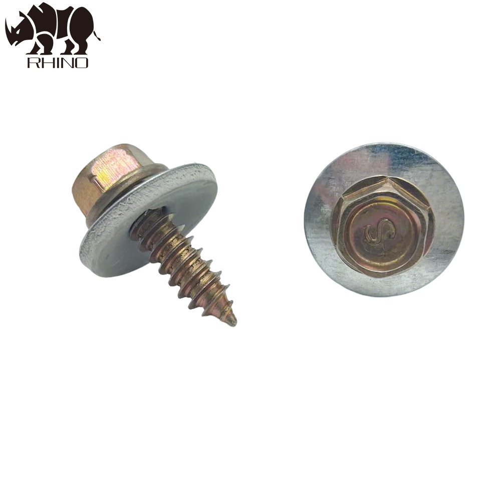 Israel Yellow Zinc Self Tapping With Grey Bonded Washer