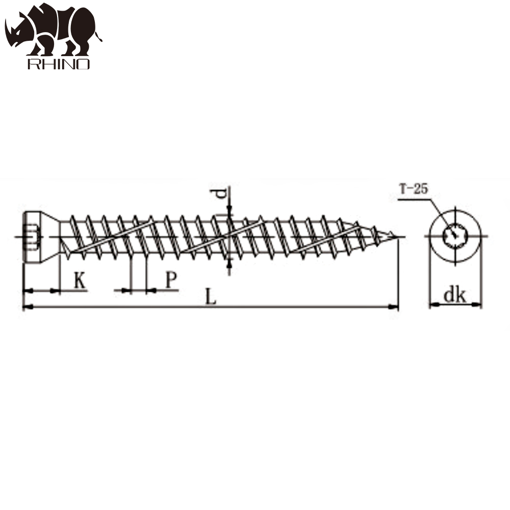 Steel Concrete Screw T25