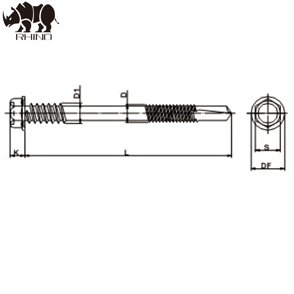 Dacrotized Self-Tapping Screw For Sandwich Panels
