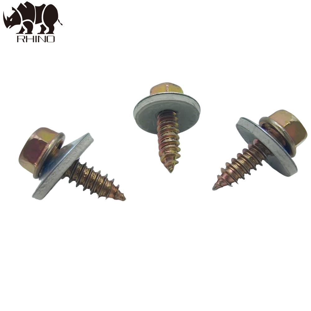 Israel Yellow Zinc Self Tapping With Grey Bonded Washer