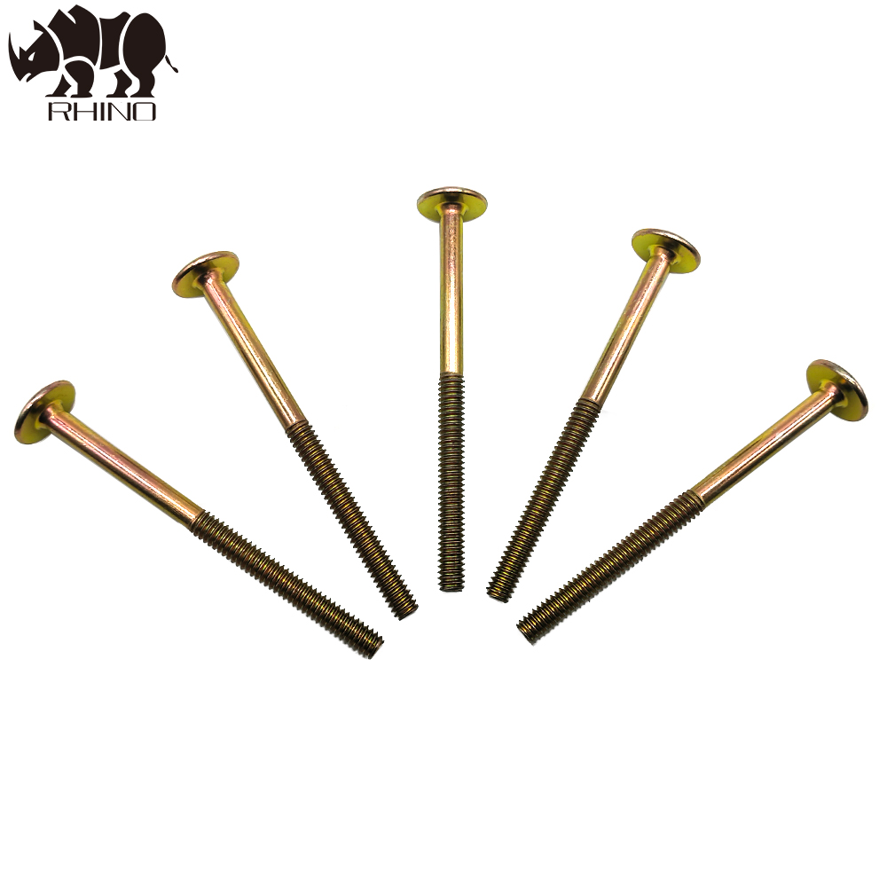 Yellow Zinc Flat Head Socket Hex Furniture Screw