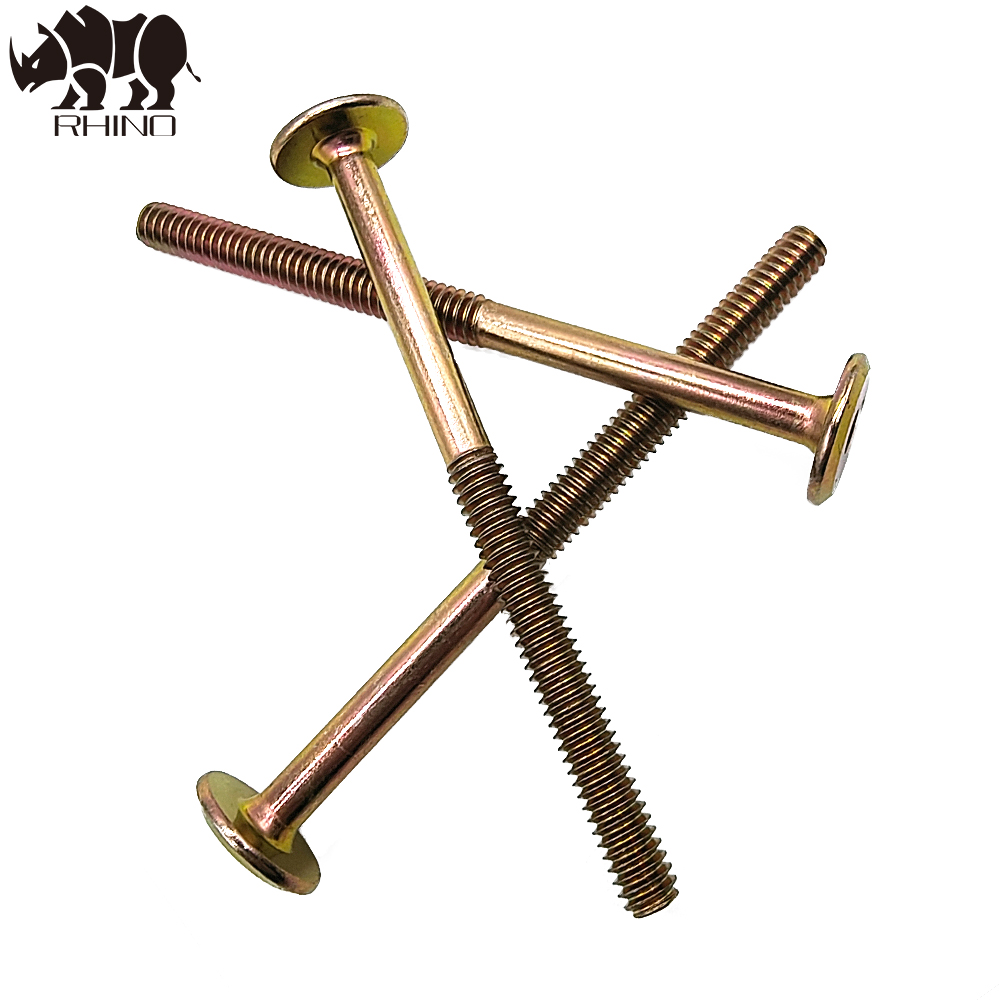Yellow Zinc Phill Drive Flat Head Hex Furniture Screw