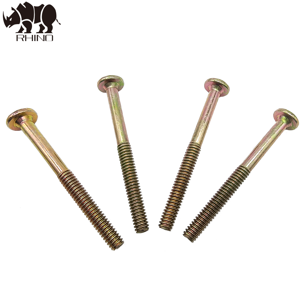 Yellow Zinc Phill Drive Flat Head Hex Furniture Screw