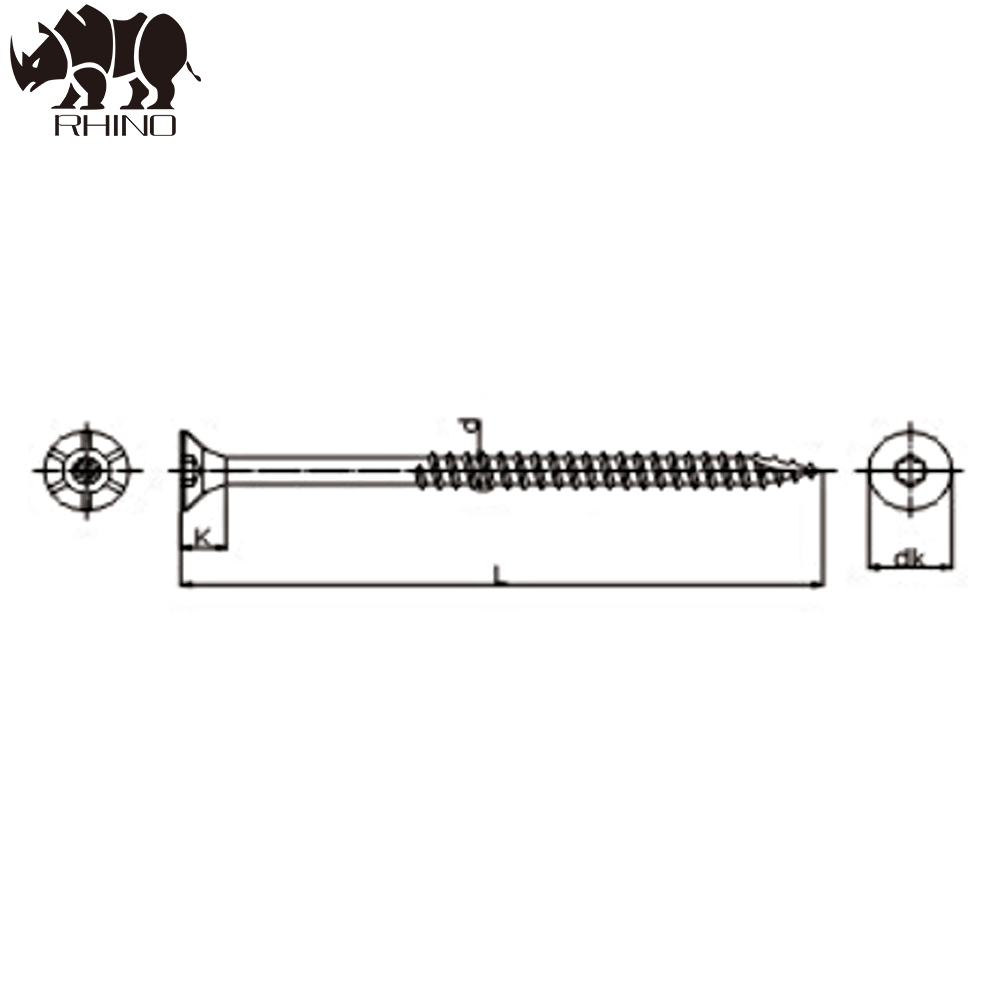 Torx Drive Flat Head Chipboard Screw Type 17 Ruspert