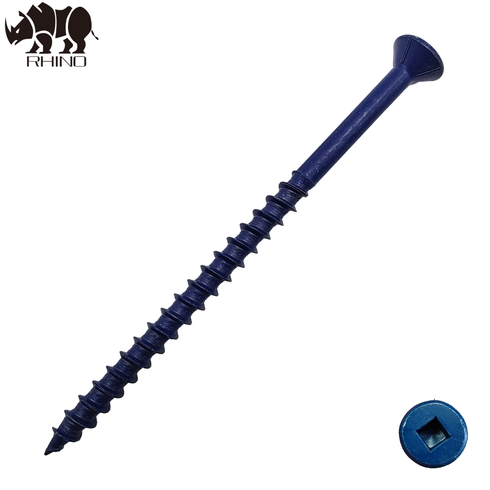Square Drive Countersunk Head Chipboard Screw With 4 Ribs
