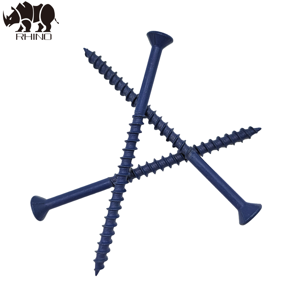 Square Drive Countersunk Head Chipboard Screw With 4 Ribs