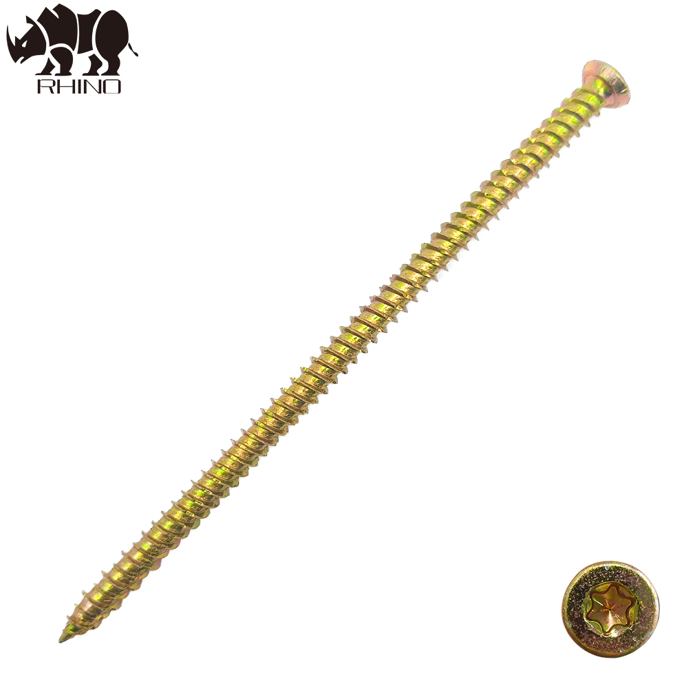 Zinc Torx Drive Flat Head Self Tapping Masonry Concrete Screw