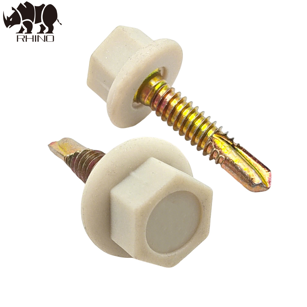 Hex Head Self Drilling Screw With Plastic Cap
