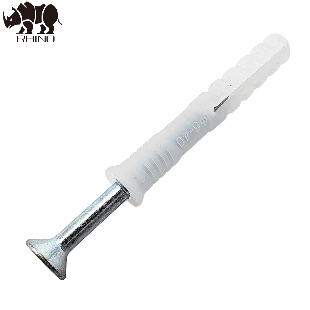Wall Plug Plastic Expansion Anchor with with Pozi Head Screw