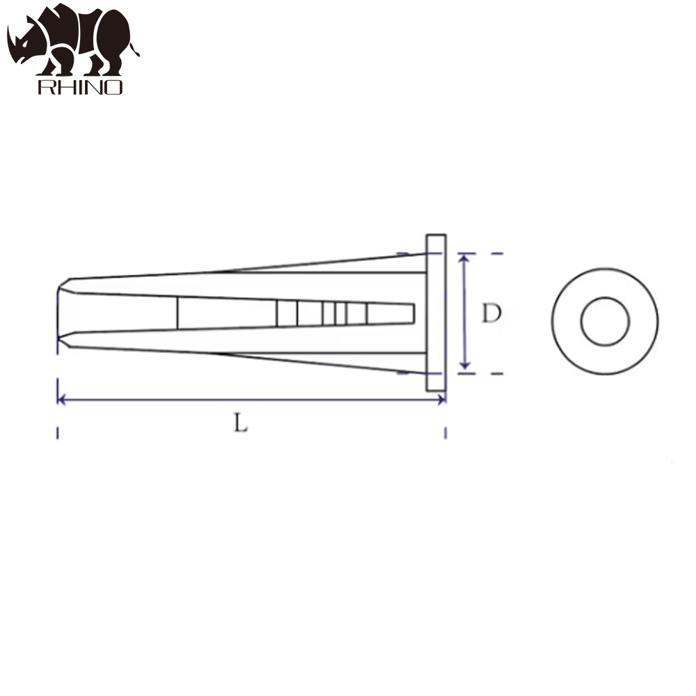 Plastic Expansion Conical Lip Anchor