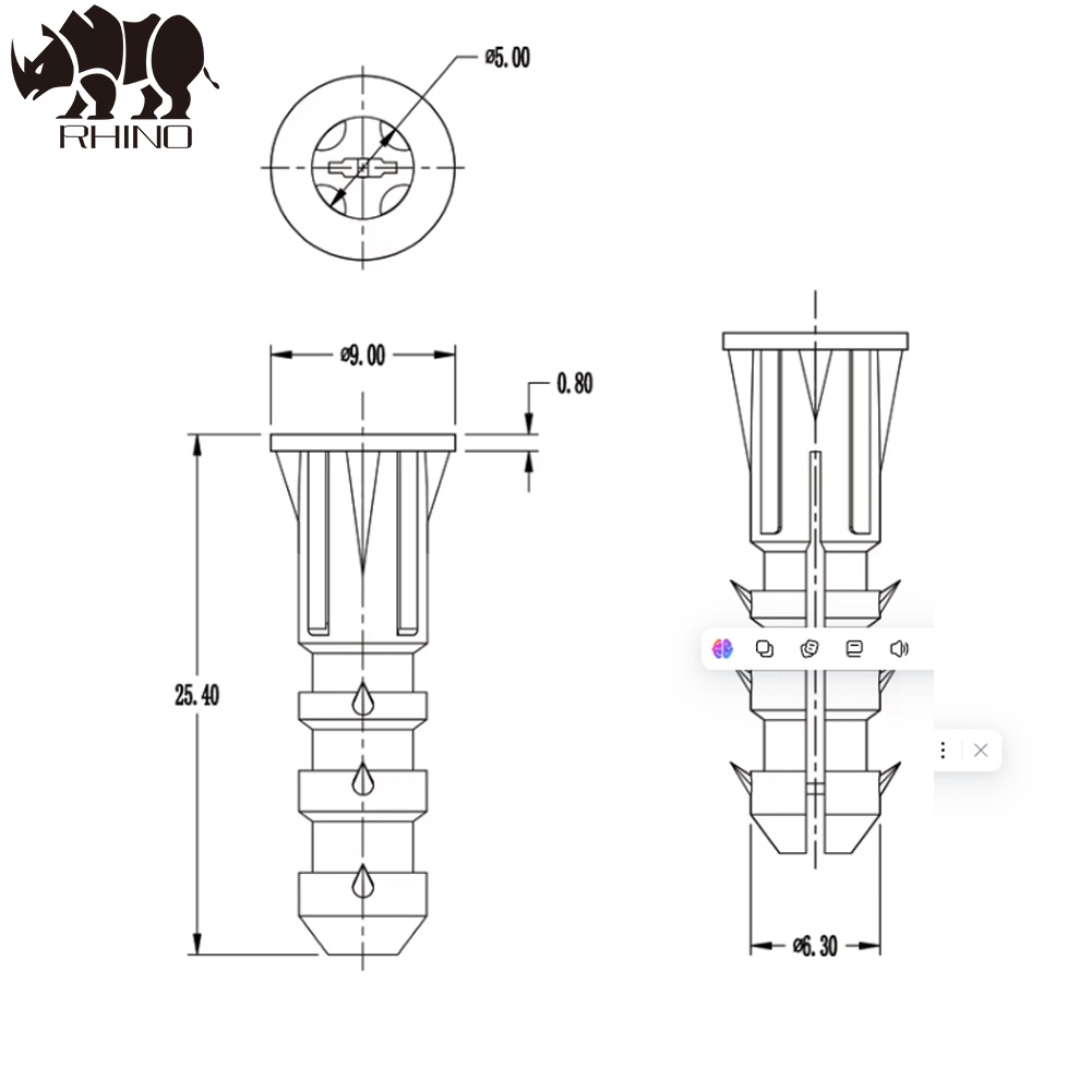 Plastic Wall Anchor for Mounting and Hanging