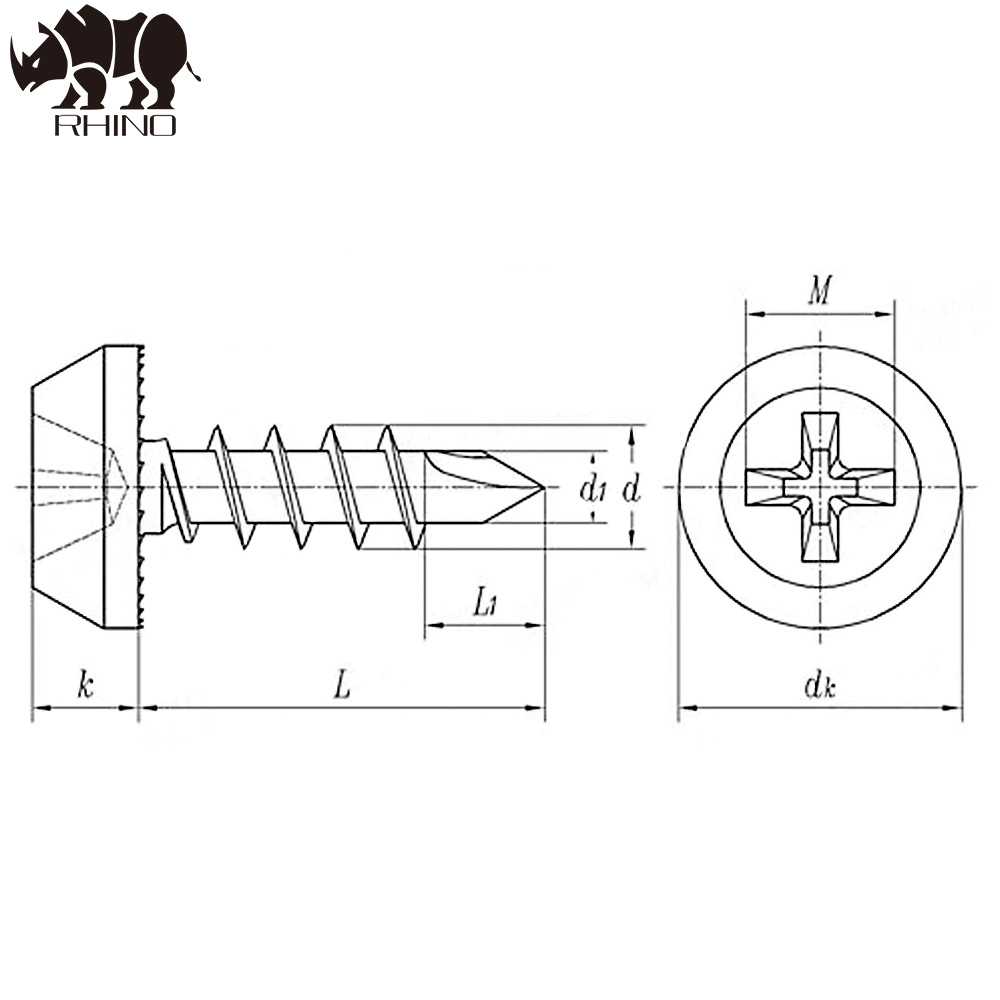 Phill Drive Pan Framing Head Self Drilling Screw