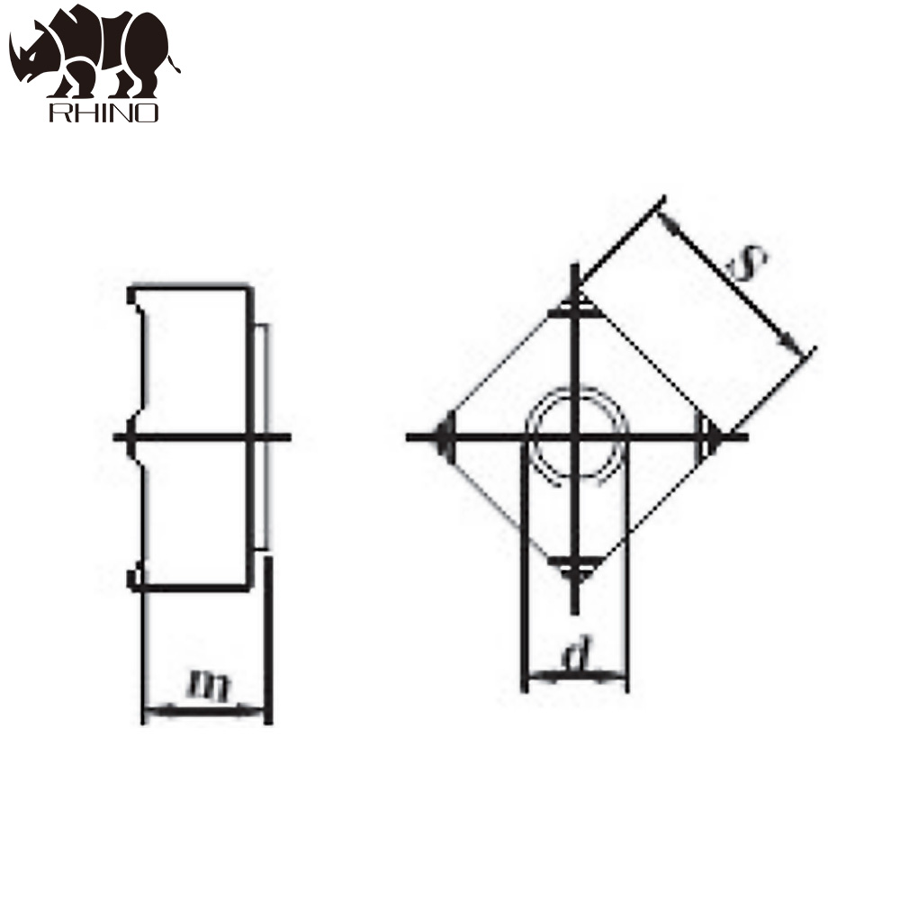 Metric Thread DIN928 Square Weld Nut