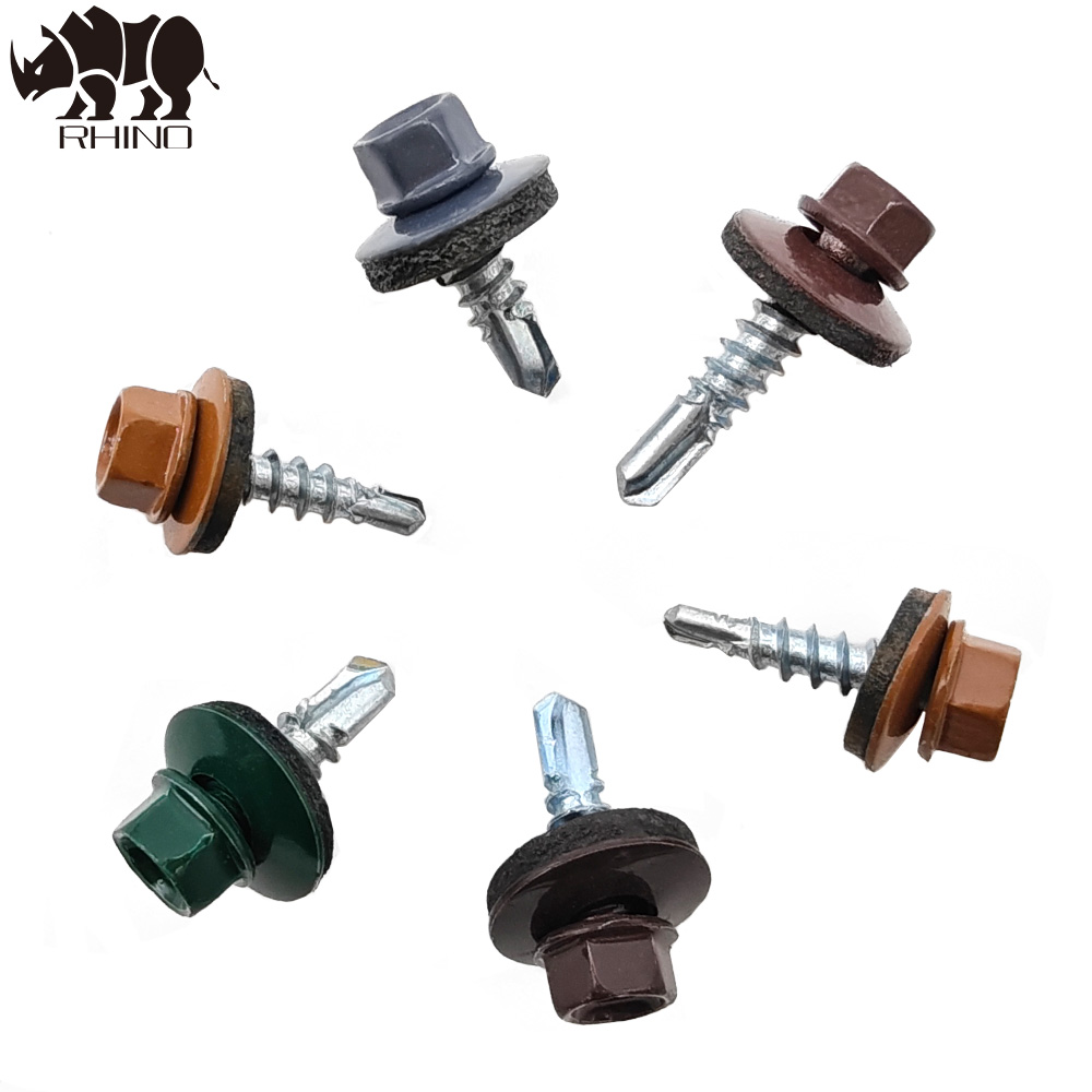 Ral Painted Hex Head Self Drilling Screw with EPDM Washer