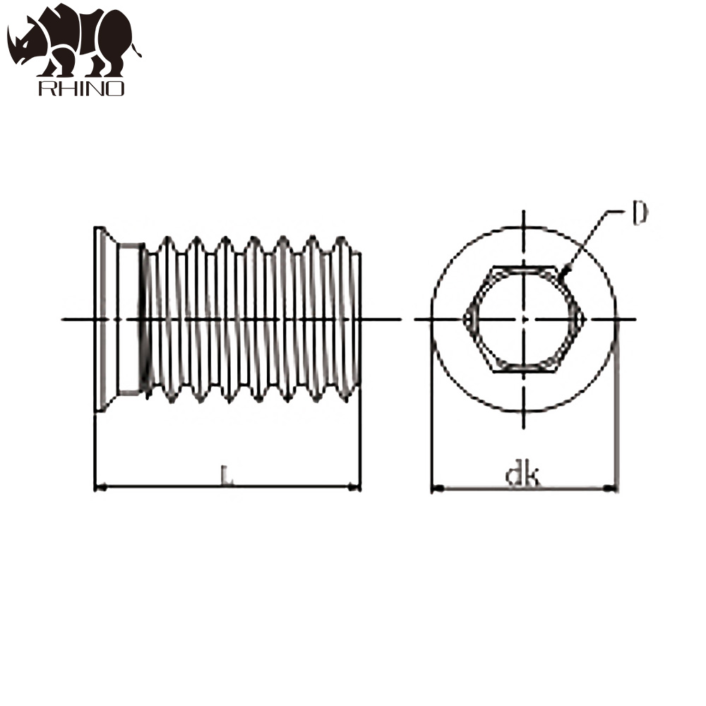 Internal And External Thread Nut