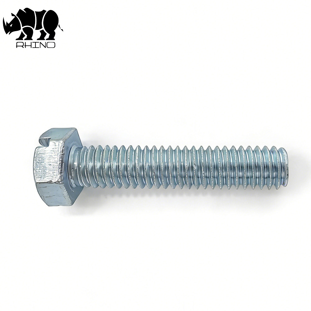 Fully Threaded Slotted Indented Hex Head Bolt