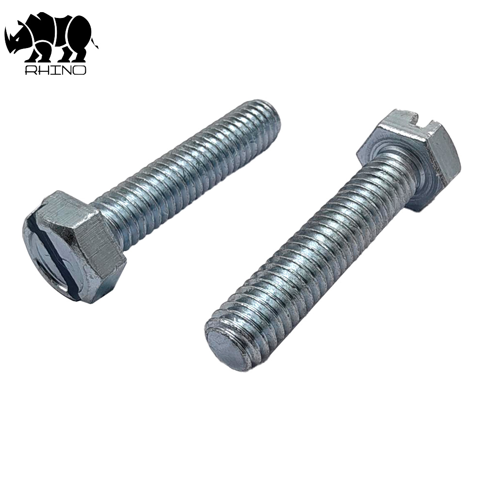 Fully Threaded Slotted Indented Hex Head Bolt