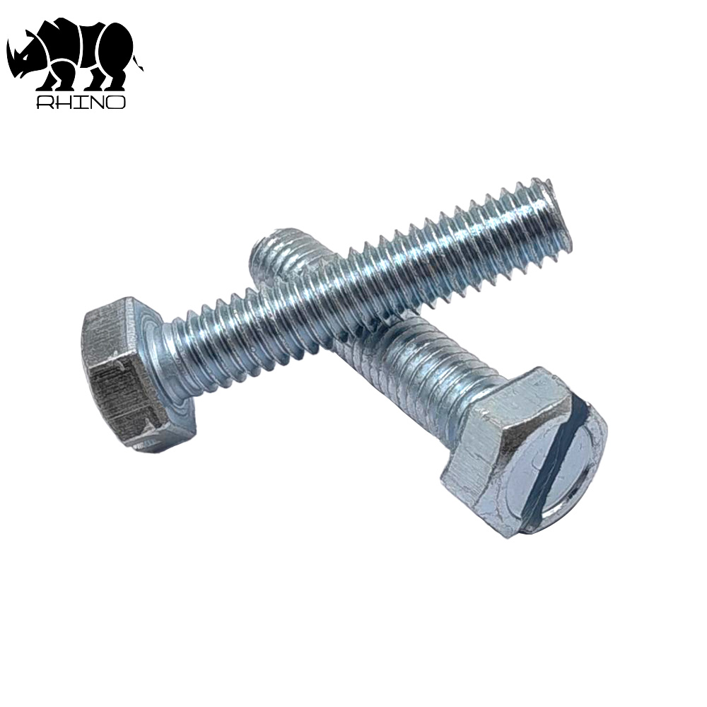 Fully Threaded Slotted Indented Hex Head Bolt