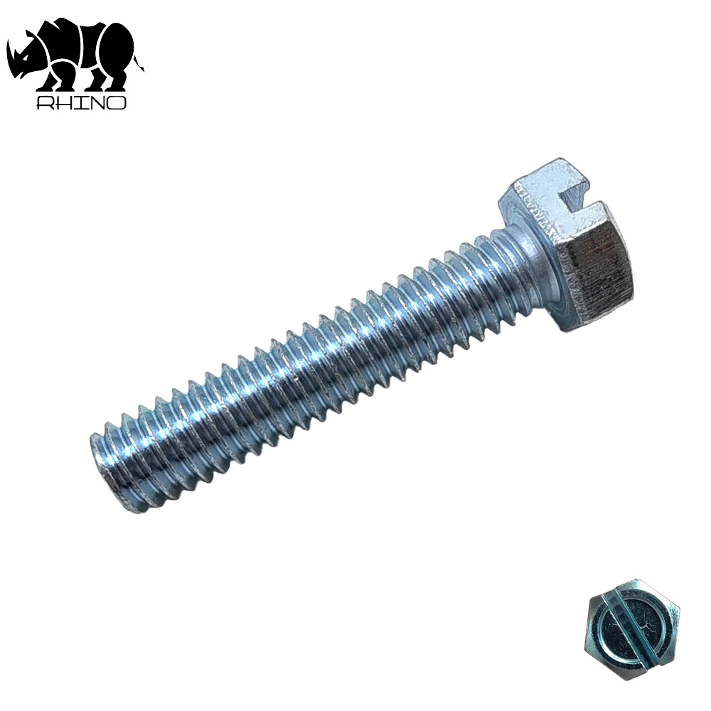 Fully Threaded Slotted Indented Hex Head Bolt