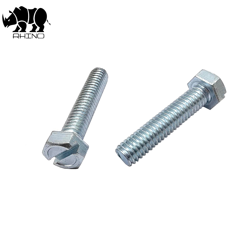 Fully Threaded Slotted Indented Hex Head Bolt