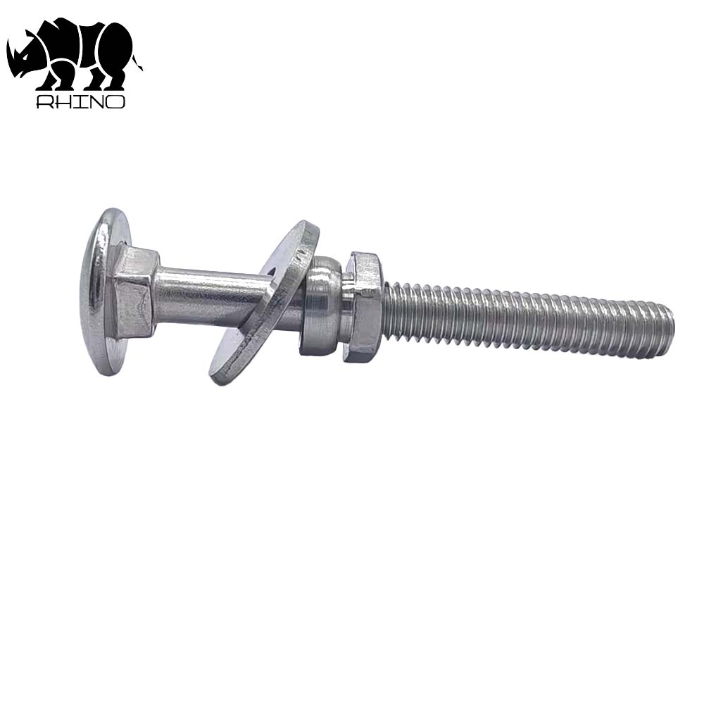 Carriage Bolt With Waher And Nut