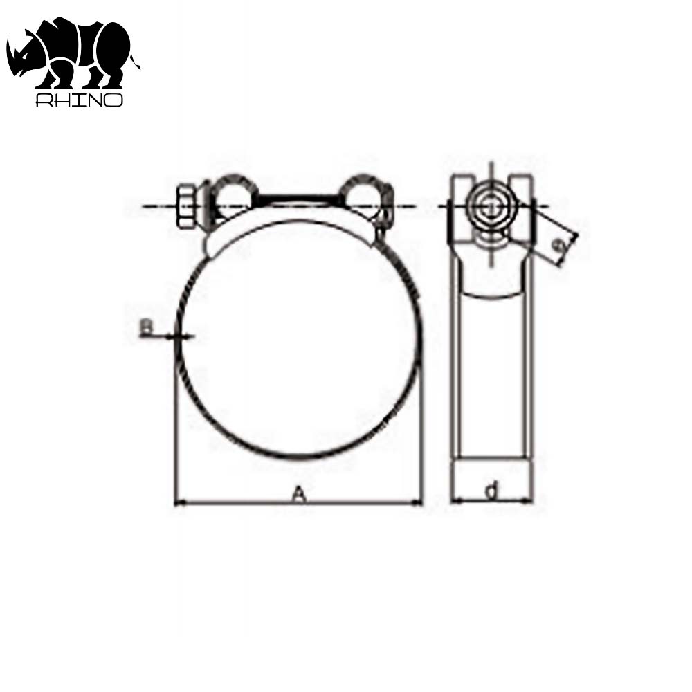 Robust Clamp With Solid Nut