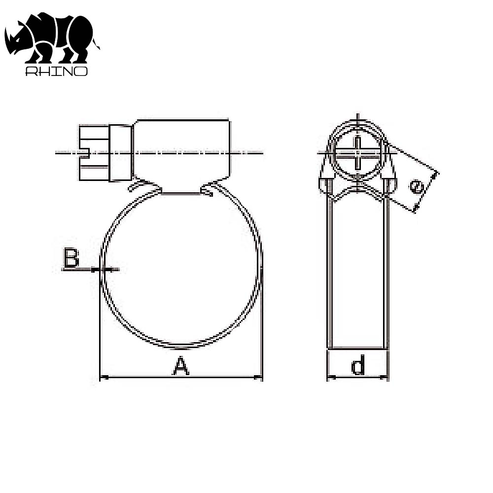 Worm-Drive Hose Clamp