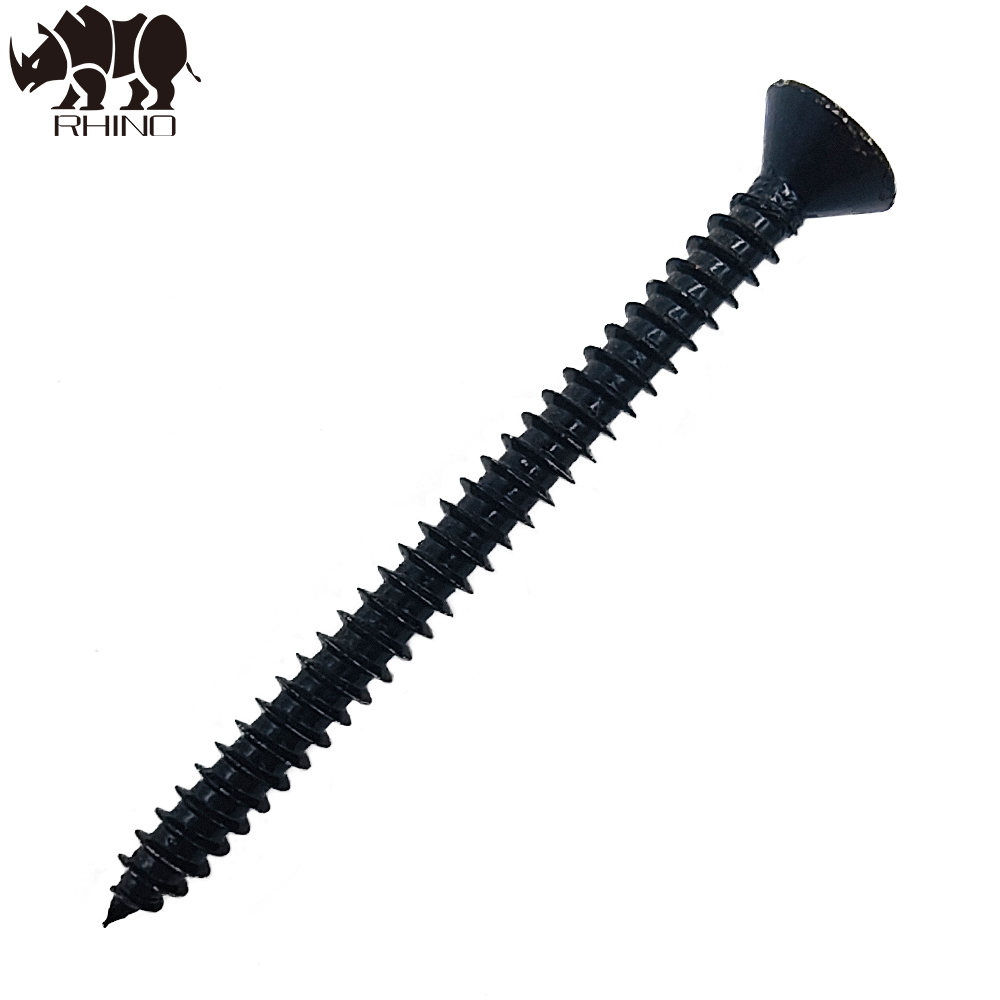 Black Phillips Drive Countersunk Head Chipboard Screw