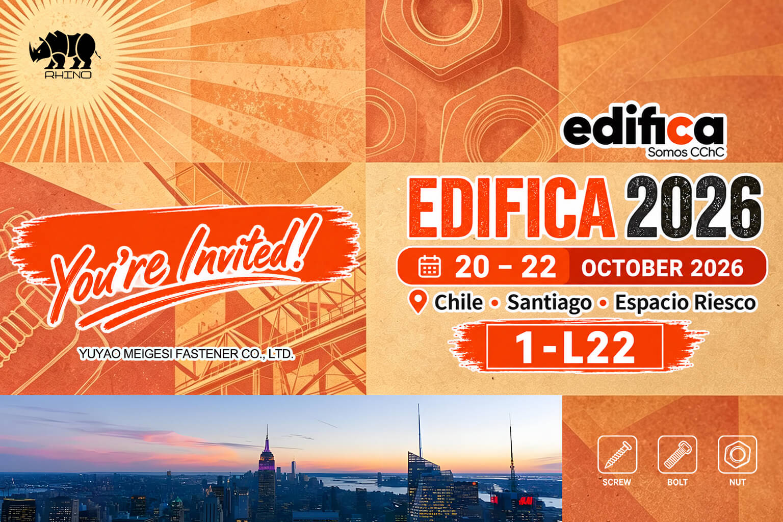 Image related to Meigesi Fastener to Exhibit at Edifica 2026 in Santiago, Chile